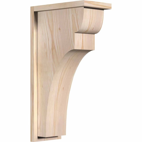 Ekena Millwork Yorktown Smooth Corbel w/Backplate, Douglas Fir, 7 1/2"W x 14"D x 26"H COR08X14X26YOR01SDF - main